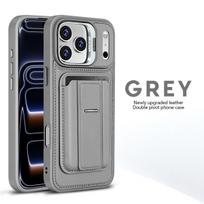 Apple 17 Pro Max Leather Magnetic Card Holder Stand Case for iPhone 16 iPhone 14 Pro