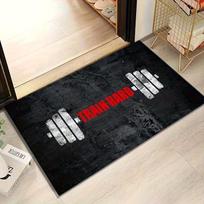 Dumbbell Fitness Equipment Door Mat Gym Enthusiasts Welcome Front Door Mat Anti-Slip Indoor Doormat Living Room Entrance Rug 40cm x 60cm
