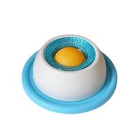 Anti-spill Dog Lick Toys Bite Resistant Non Tip Design Yogurt Licking Plate Plastic Self-Soothing Interactive Dog Toys mėlyna
