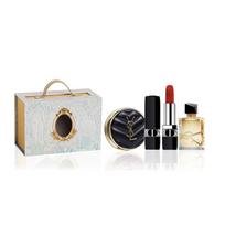 DIOR Perfume Intense Blue Gold Lipstick Pink Cushion Flower Sweetheart Makeup Set Easy-to-color Creamy Skin Moisturizer Long-lasting Makeup Light mėlyna