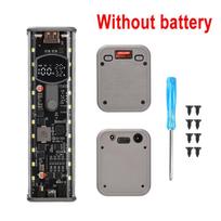 PD 65W DIY 18650 Power Bank Case PD65W Fast Charging Adjustable Voltage Transparent Battery Box for Electronics