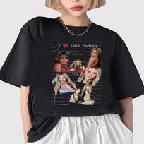 Lola Indigo Camiseta The Little Girl Printed TShirt Unisex Women  Cotton Crewneck Short Sleeved Y2k Clothes S