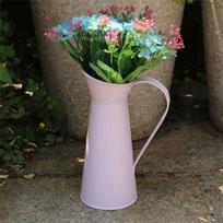 Vintažinis Shabby Chic Gėlių Vaza Skardinė Ąsotis Metalinis Vestuvių Namų Dekoras 20cm rožinė