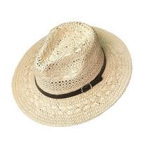 Hollow Western Cowboy Hat Wide Brim Visor Cap Trendy Hollow Straw Hat  Hiking smėlis
