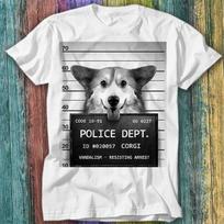 Corgi Dog Pet Mugshot Funny Parody Joke Animal Crown Queen T Shirt Mens Womens Tees Top Top Tee 209 4XL