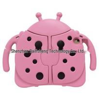 Atsparus smūgiams apsauginis dėklas su stoveliu ladybug planšetiniam kompiuteriui iPad 7/8/9 10.2  & 9.7 Air3/Pro10.5 with Pen Slot geltona