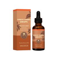 Sunless Tanning Drops for Face and Body Natural Bronzing Solution Lightweight Formula with Dropper for Even Application 50ml One Size ruda