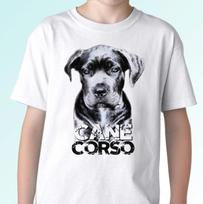 Cane Corso white kids boys T-Shirt dog top tee puppy design italian mastiff - all sizes 110