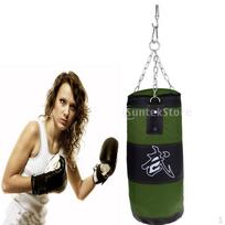 Boxing Punching Sandbag Martial Art Kickboxing Training Olive Green