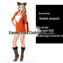 Ten Animal Plush Costumes: Fox, Panda, Tiger, Polar Bear, Big Bad Wolf - Christmas & Game Performance Outfits In Stock M