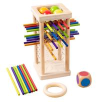 Toys Toys Wooden Stick Board Game Parent Child Interaction Montessori 4-sided Cylinder Game Stick Picking Thinking Training