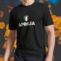 New Aprilia Italia Flag Shield Lazio Logo Men#039;s Tshirt Funny Size S To 5XL Unisex T-Shirt S įvairiaspalvis