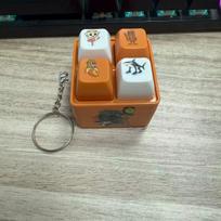 Toys Italian Brainrot 4-Key Keyboard Fidget Toy Tungtungtung Sahur Sound and Light Keychain for Stress Relief Office Key Chain