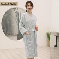 Women's Summer Cotton Kimono Bathrobe - Lightweight, Absorbent, and Elegant Sleepwear M