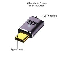 Laptop Male to Female Data Transfer USB C Converter 240W Fast Charging Type C Adapter 40Gbps