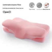 Memory Foam Cervical Pillow: Neck Protection & Snoring Relief 59x38x14cm rožinė