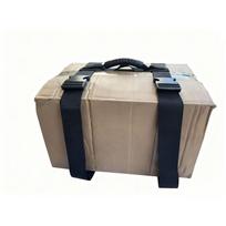 Portable Heavy-Duty I-Beam Tie-Down Lifting Strap for Boxes with Velcro Closure 156cm Black Straight-Style