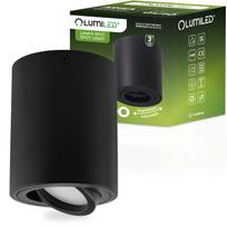 Surface-Mounted Halogen Spot Tube Movable Luminaire Lundo Gu10 Round Black
