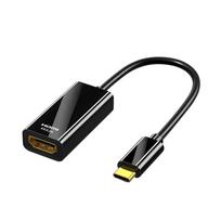 USB C tipo C į HDMI suderinamas USBC į HD-MI vaizdo kabelis C tipo į HD televizoriaus ekrano adapteris USB3.1 4K 30Hz keitiklis MacBook nešiojamam kompiuteriui juoda