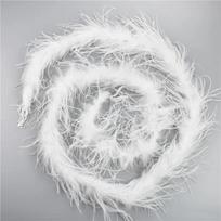 2Meters Fluffy Ostrich Feather Boa White Black Ostrich Feathers for Clothes Scarf Decor on Tape Tassel Fringe Trim Decoration