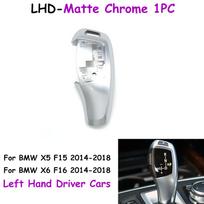 F15 F16 LHD RHD Car Gear Shifter Knob Shift Lever Cover Replacement For BMW X5 X6 Series 2014-2018 61319346825 61319346826 LHD-Matte Chrome