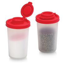 Salt and Pepper Shaker Moisture Proof Set of 2 Large Spice Bottle BPA Free Plastic Spice Dispenser with Lid for Camping Picnic