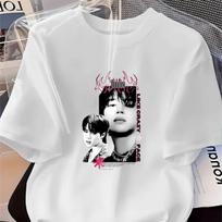 2026 Summer Fashion Trendy Tee Men Women Vintage Top Womens T Shirt Hip Hop Streetwear Oversized Tshirt Featuring Portrait Ji Min Y2K 4XL