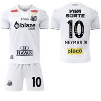 2024-25 Santos namų baltas marškinėlis #10 Neymar, Brazilijos Serie A futbolo marškinėliai M
