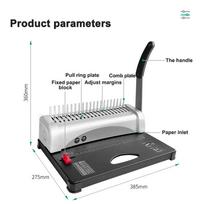 A4/A3 Size Office 21 Hole Comb Binding Machine Rubber Ring Binding Machine Heavy Duty Binder Machine