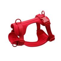 Candy Color Dog Harness Vest Breathable Reflective Chihuahua Harness Adjustable Anti breakaway Dog Chest Strap XS raudona