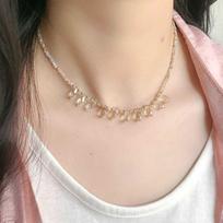 2025 Light Luxury Water Drop Tassel Crystal Collarbone Chain For Women Wholesale Beads Strand Chokers Aesthetic Zircon