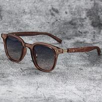 Trendy Retro Wood Grain Sunglasses Protection for Men & Women Perfect for Cycling Outdoor Street Photography Gafas De Sol