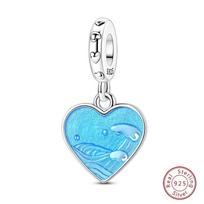 S925 Silver Pumpkin Cat Playing Card Graduation Bear Ring Seahorse 3mm Charms Beads Design DIY Fine Jewelry