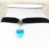 New Gothic Crystal Choker Necklace for Women Handmade Velvet Heart Pendants Necklaces Pendant Retro Neck Zircon Wholesale