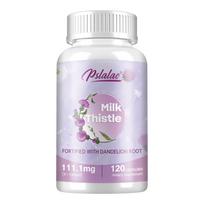 Milk thistle extract capsules, 111.1 mg per serving, contain dandelion extract, easily absorbed, suitable for both men and women. 120*1