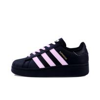 Adidas Originals SUPERSTAR XLG Pink Ink Angel Low top Skateboard Shoes Unisex Black Pink IG9777(Team626-) 38⅔
