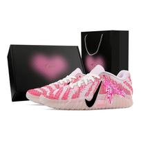 Nike Ja Morant 3 Lightning Rainbow, Heart Box Rebound Grip Low top Basketball Shoes Men's Pink HF2794-601(Team529--) 41