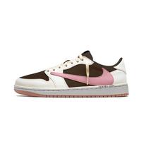 Travis Scott X Jordan Air Jordan 1 Vintažiniai krepšinio batai Unisex žemi balti DZ4137-700(Team723-) 35.5