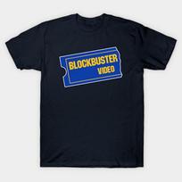 Men Black Print T-shirt Blockbuster Video No-Cut Transfer Paper Print Cotton Tshirt S juoda