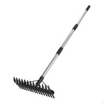 Lawn Thatching Rake Grass Cleaning Tool Fallen Leave, Detachable Handle Hay for 1.2m