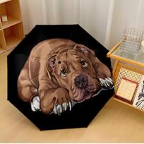 American Pit Bull Terrier Dog Printed umbrella windproof folding umbrella portable sun and rain umbrella suitable for gifting
