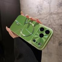 Aurora Magnetic CD Pattern Drop-proof Case for iPhone 17 PRO MAX with Instant Big Window iPhone 13 Pro žalia