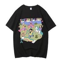 System of A Down Toxicity Music Album Cover Tshirt Men Rock T Shirt 90s Alternative High Quality Cotton T-shirt S įvairiaspalvis