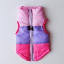Three-tone Blue Pink Green Black Red Yellow Winter Pet Cotton Vest Coat L