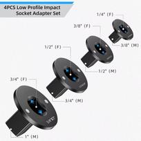 4Pcs Drive Reducing Impact Socket Adapter Set Portable Multi-function Driver Socket Adapter Low Profile Reducer Hand Tools