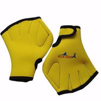 Water Sports Fingerless Paddles Snorkeling Diving Gloves Dive Equipment Hand Webbed Swimming Gloves geltona