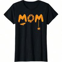Halloween Mom Spider Web Mama Mommy Graphic Costume Women TShirt 100 Cotton Gothic Spider TShirt S