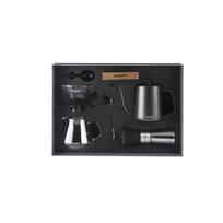 Mongdio Pour-Over Coffee Maker Set with Hand Grinder, Coffee Mill, And Coffee Pot -  Set of 6 Pieces juoda
