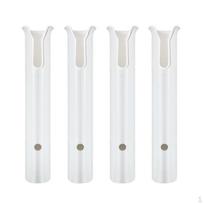 4 Pieces White Color Holder For and kayak Fishing, Stainless Fasteners Included