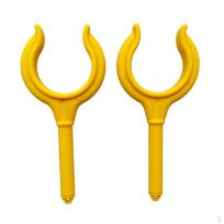 2 Pieces Yellow Nylon Kayak Marine Boat Dinghy Oar Lock Rowlock Horn Side Mount - universal